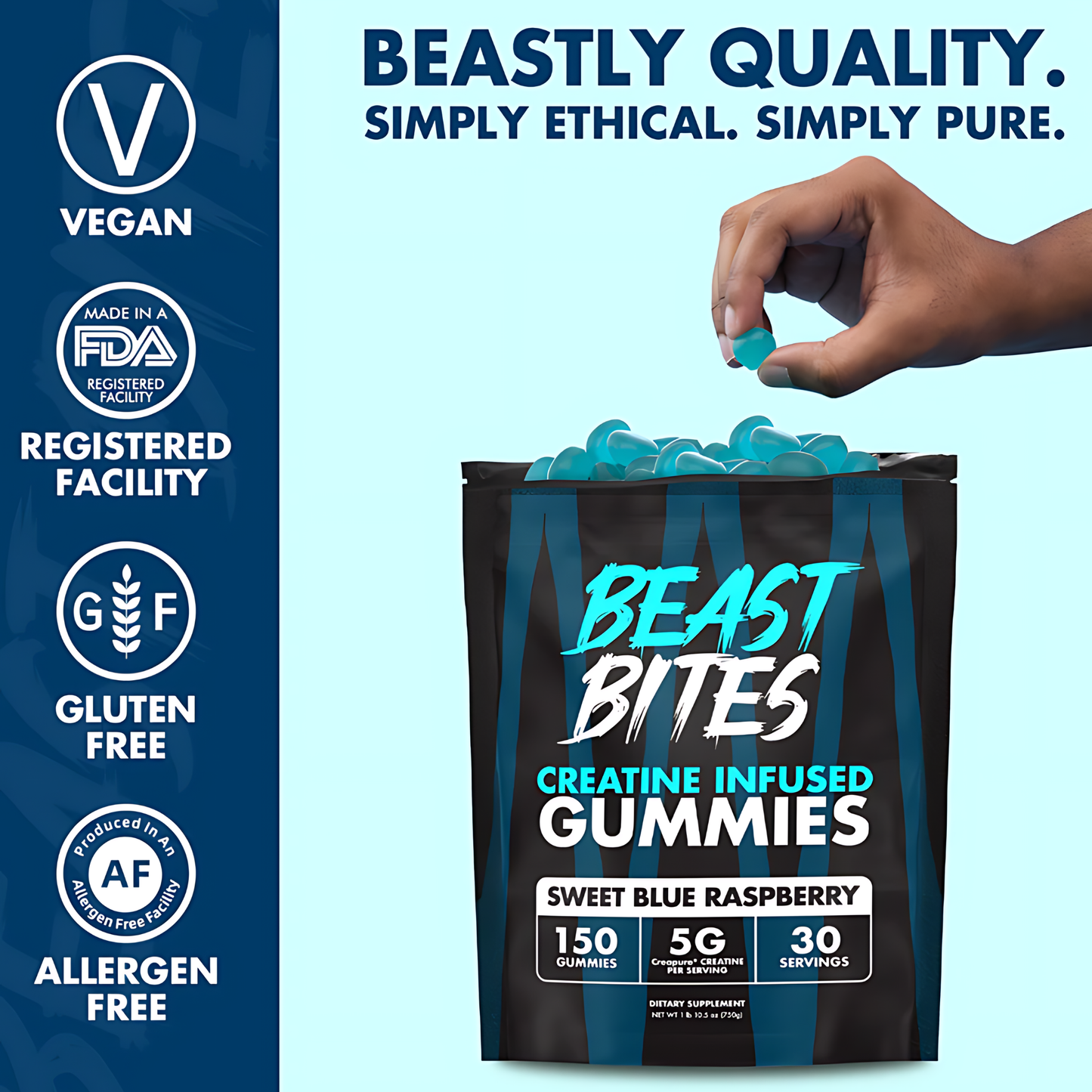 Suplemento Creatina Gomitas Beast Bites