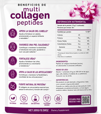 Colágeno Multi Peptides | 300 g | Colágeno Hidrolizado en Polvo | Suplemento Alimenticio