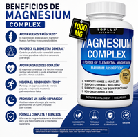Magnesio Complex Toplux | 90 Cápsulas | Suplemento Alimenticio con Magnesio