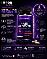 Hair Growth Complex | Suplemento para Cabello| 120 Cápsulas